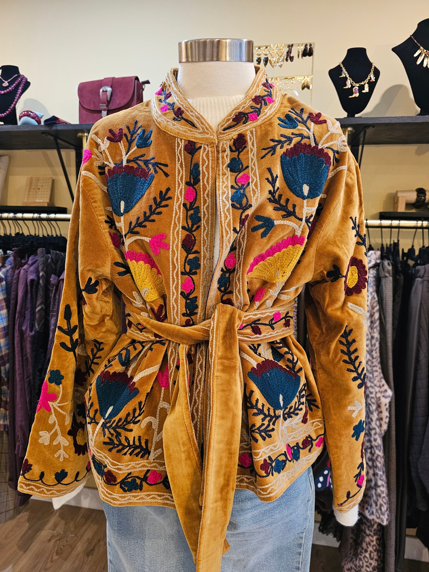 Veste velours brodé Johanna Paris