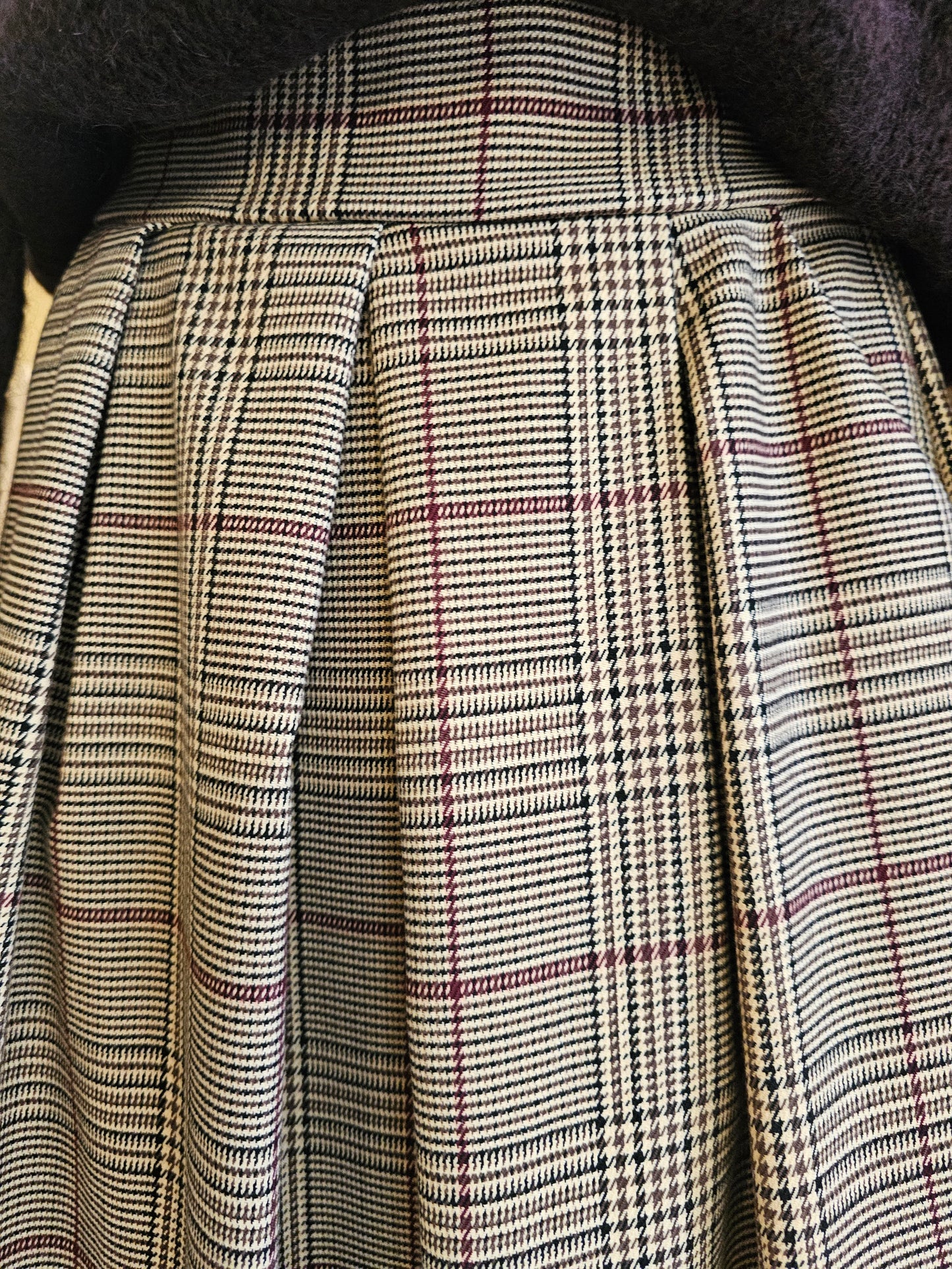 Jupe midi à carreaux Johanna Paris