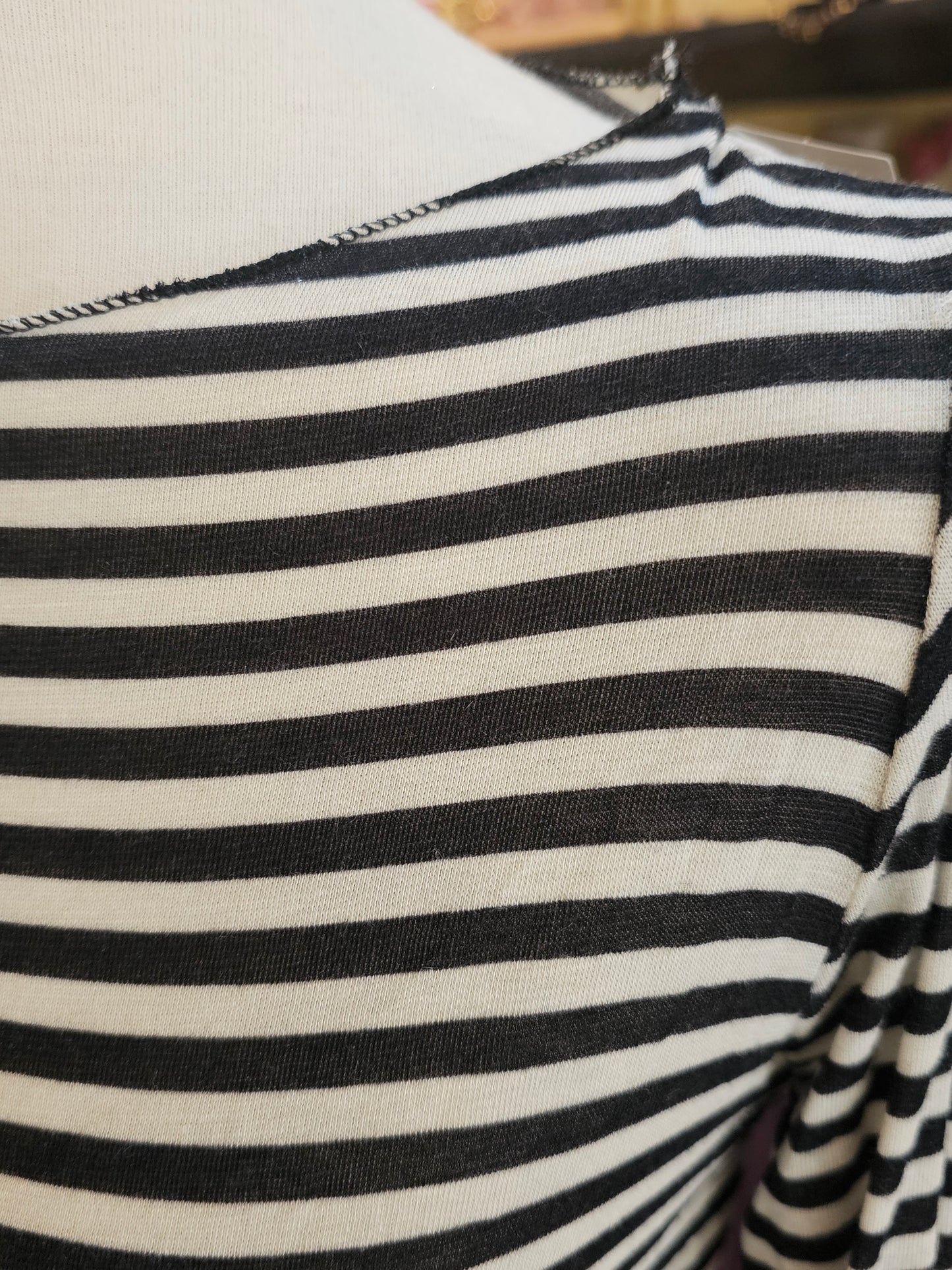 Sous pull rayé noir et blanc