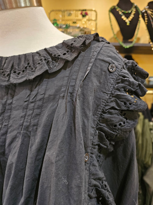 Chemise col à volant