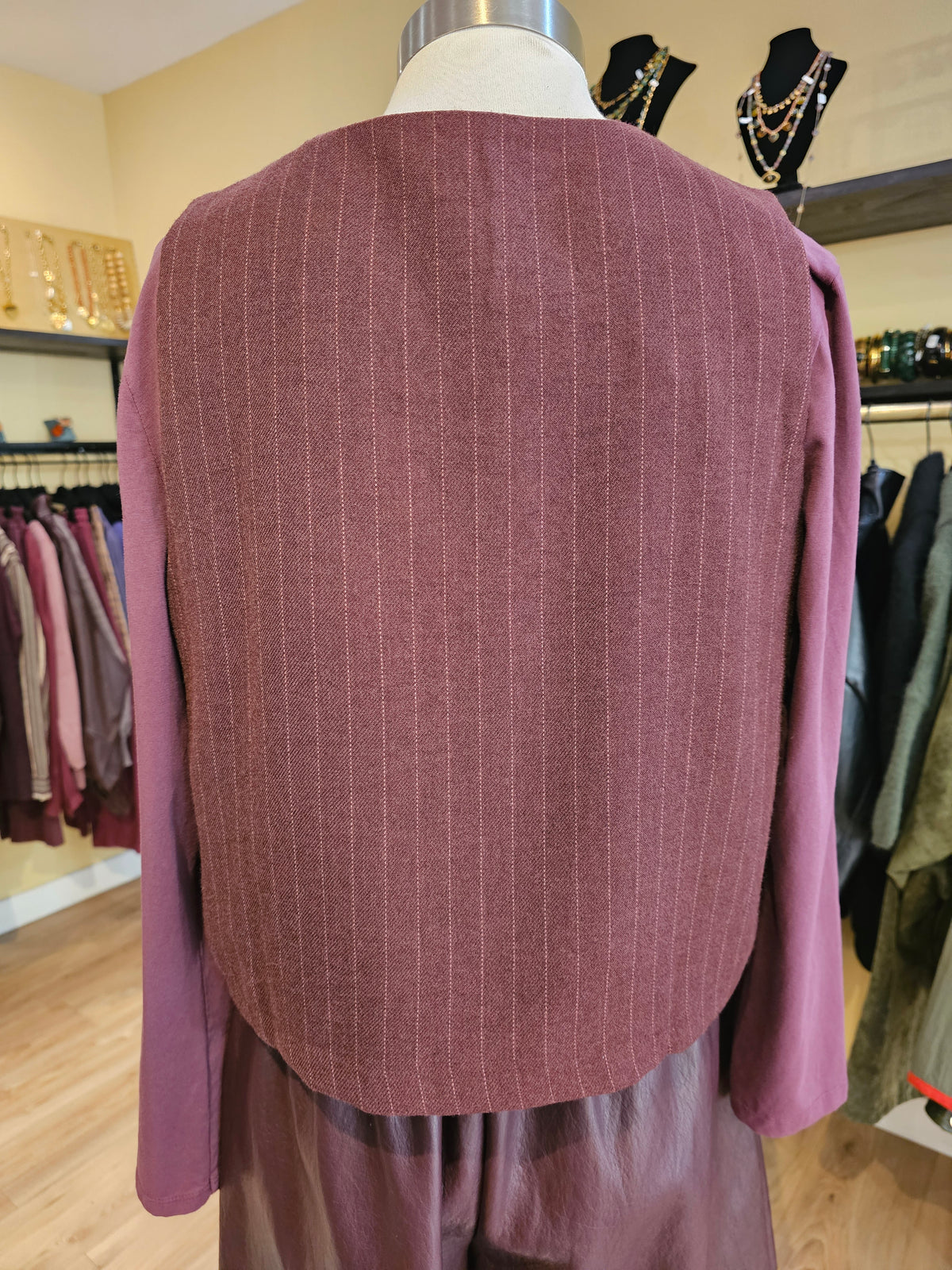 Gilet sans manche prune