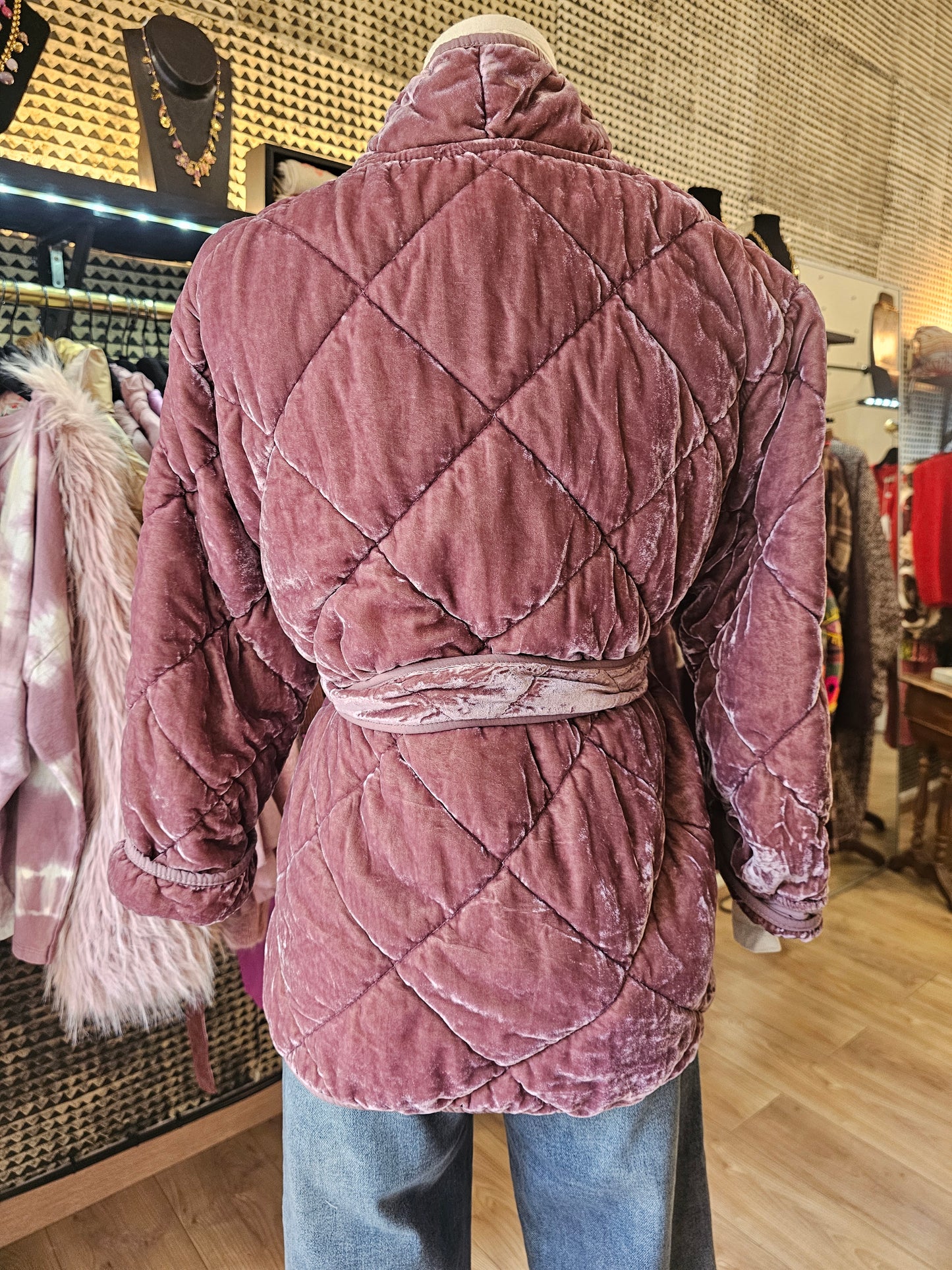 Kimono rose velours Johanna Paris