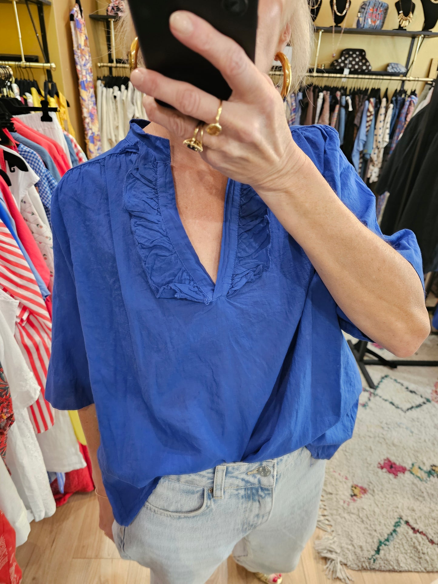 Top bleu roi Johanna Paris