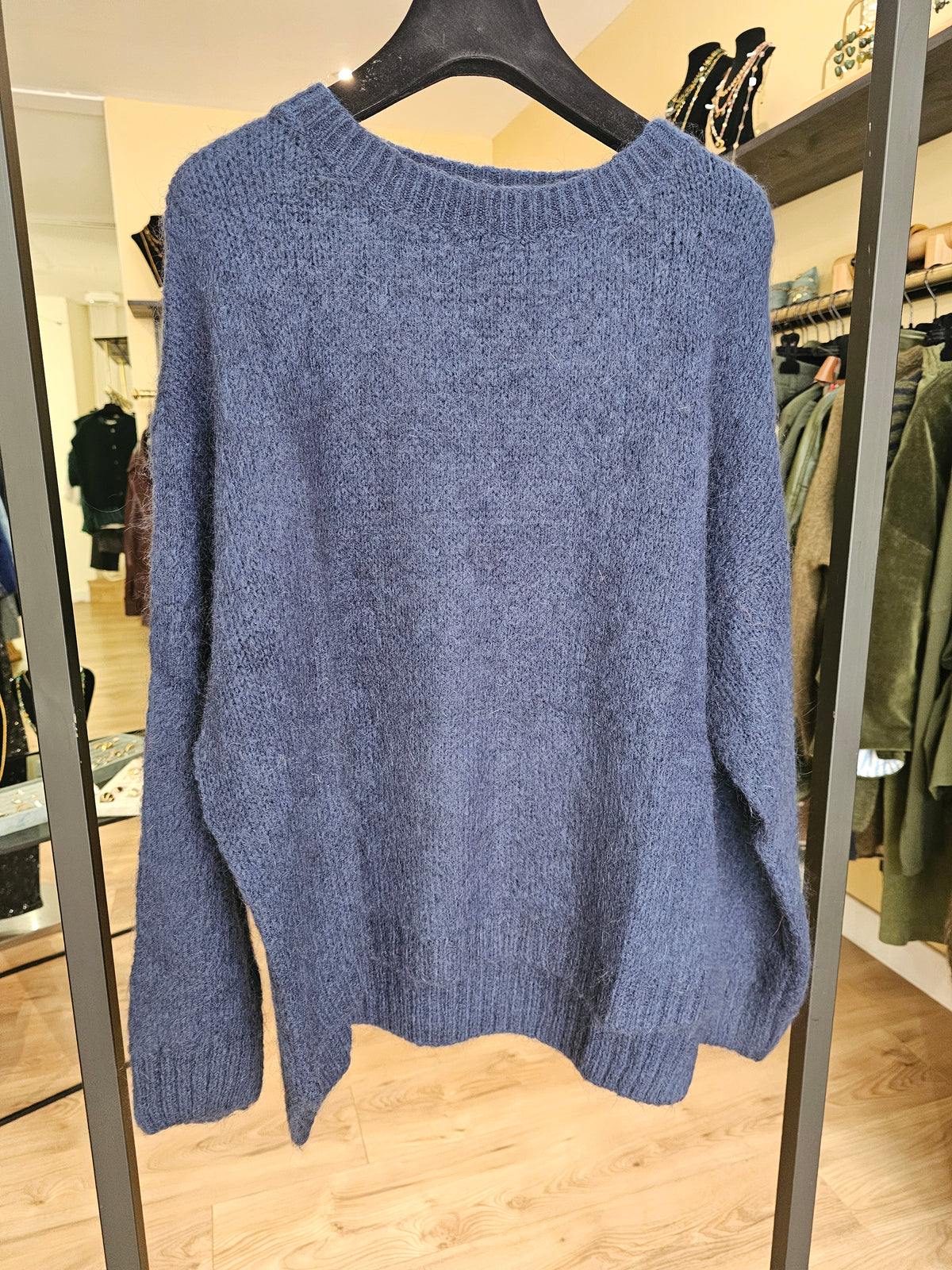 Pull large kid mohair marine