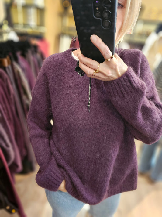 Pull large kid mohair prune