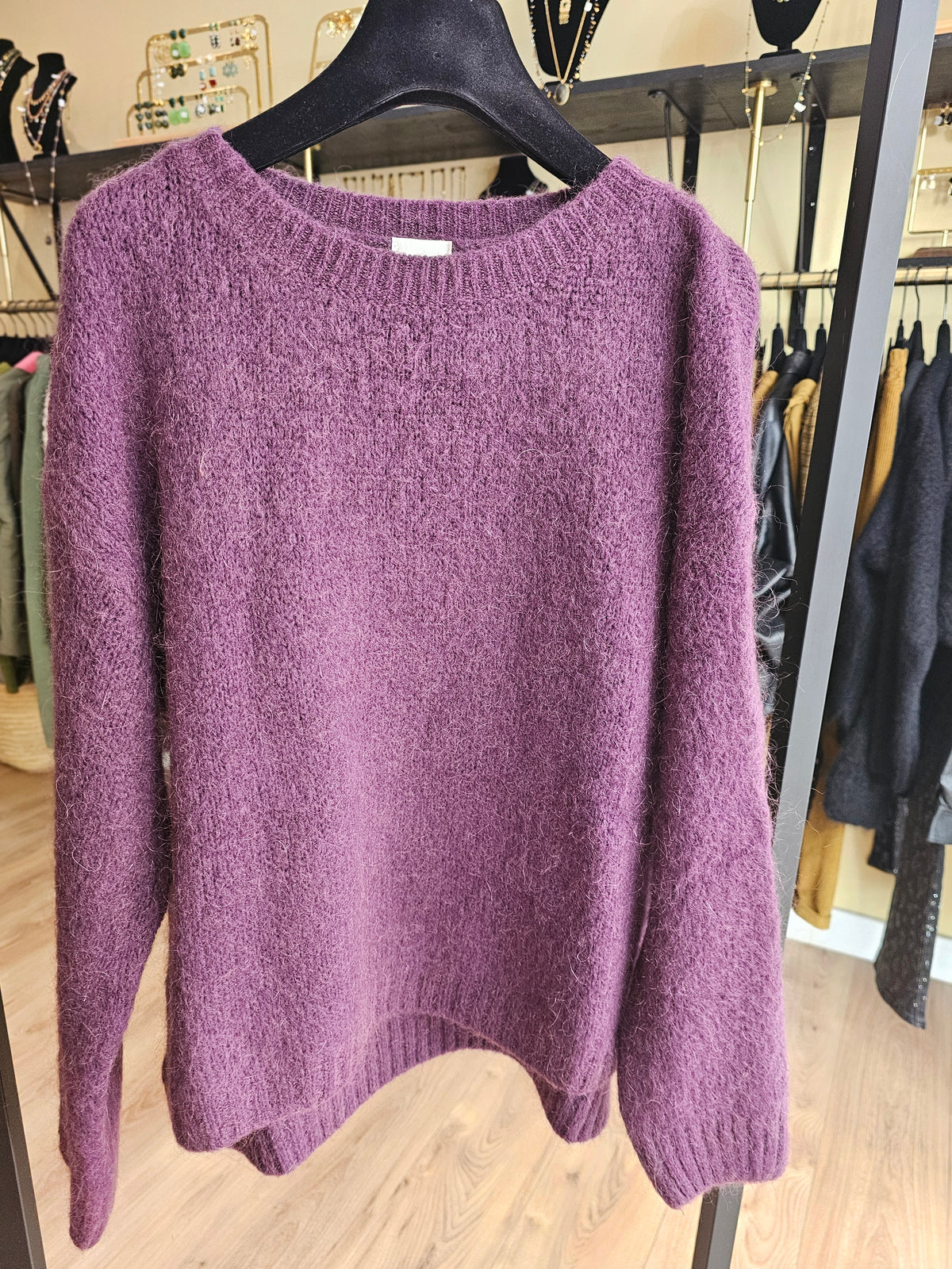 Pull large kid mohair prune
