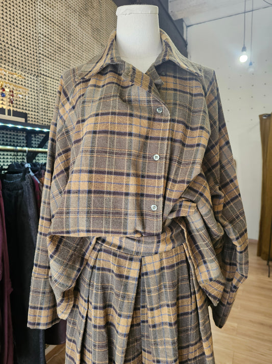 Chemise oversize à carreaux