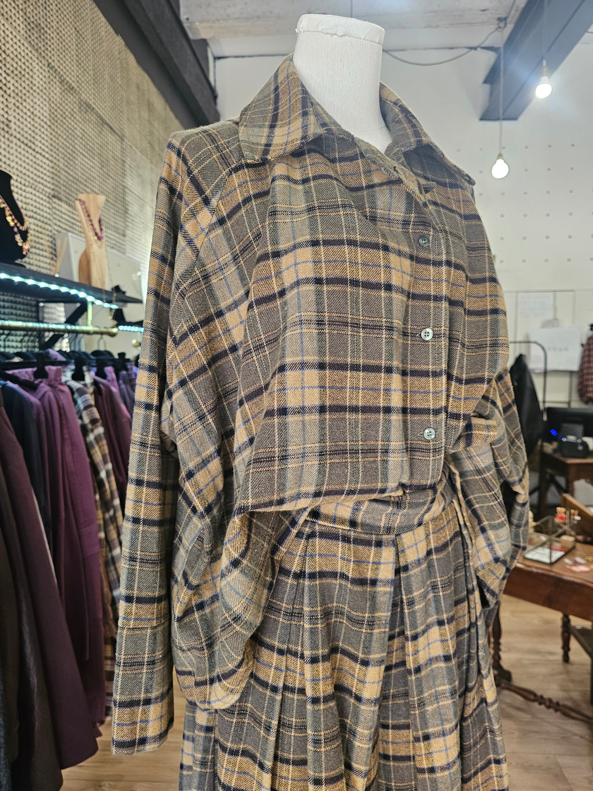 Chemise oversize à carreaux