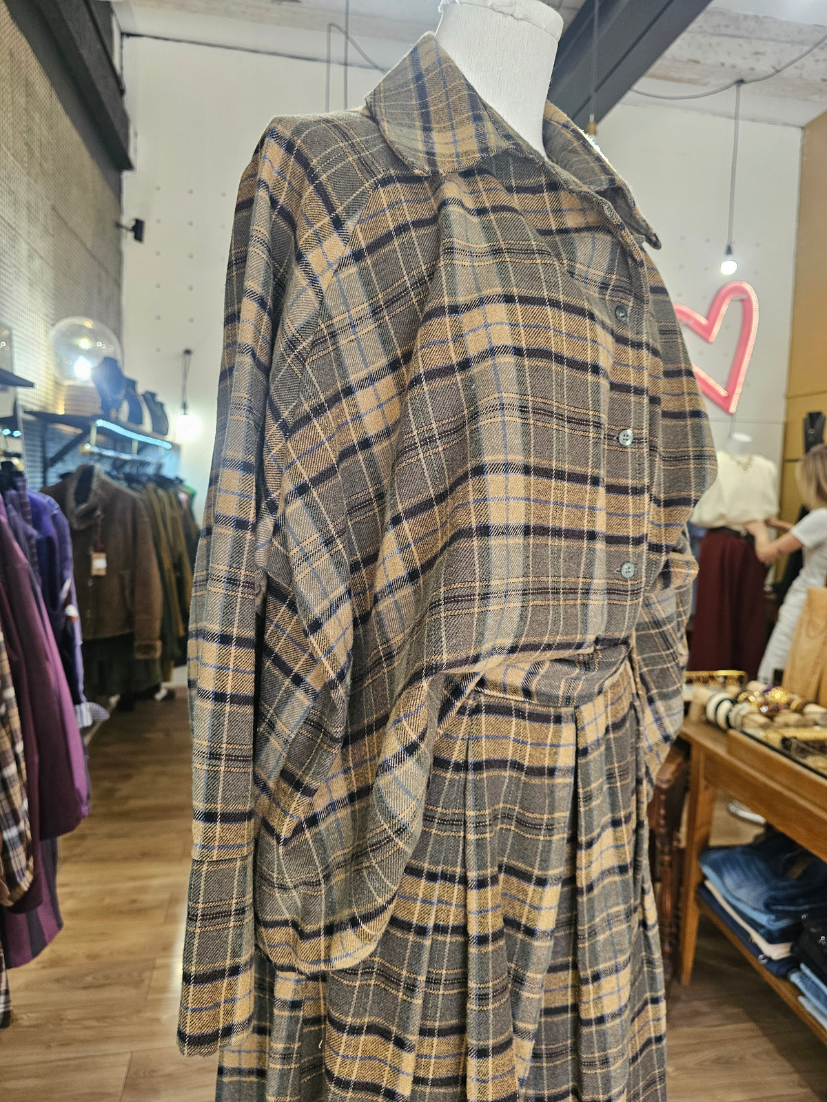Chemise oversize à carreaux
