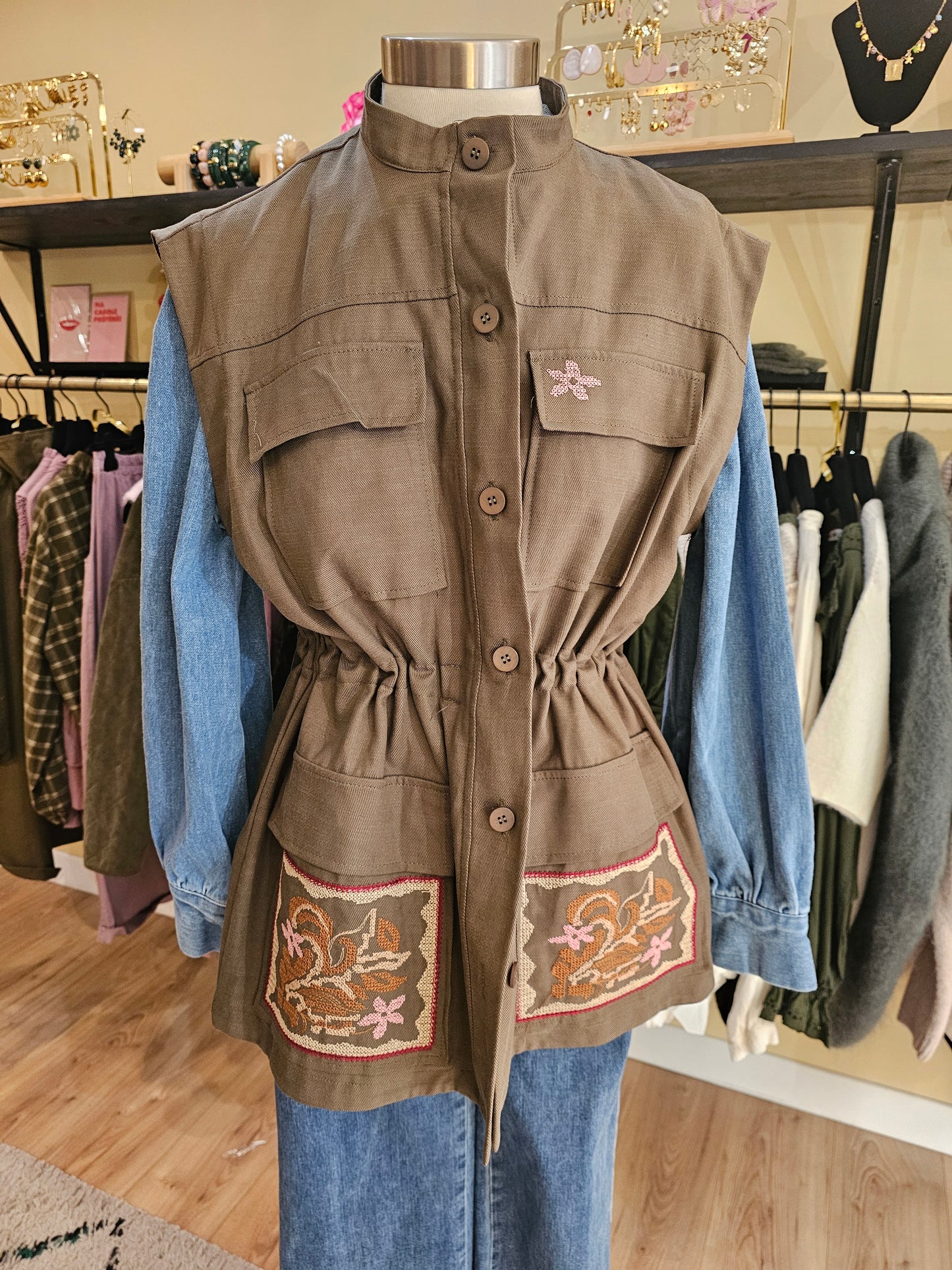 Veste armée brodée Johanna Paris