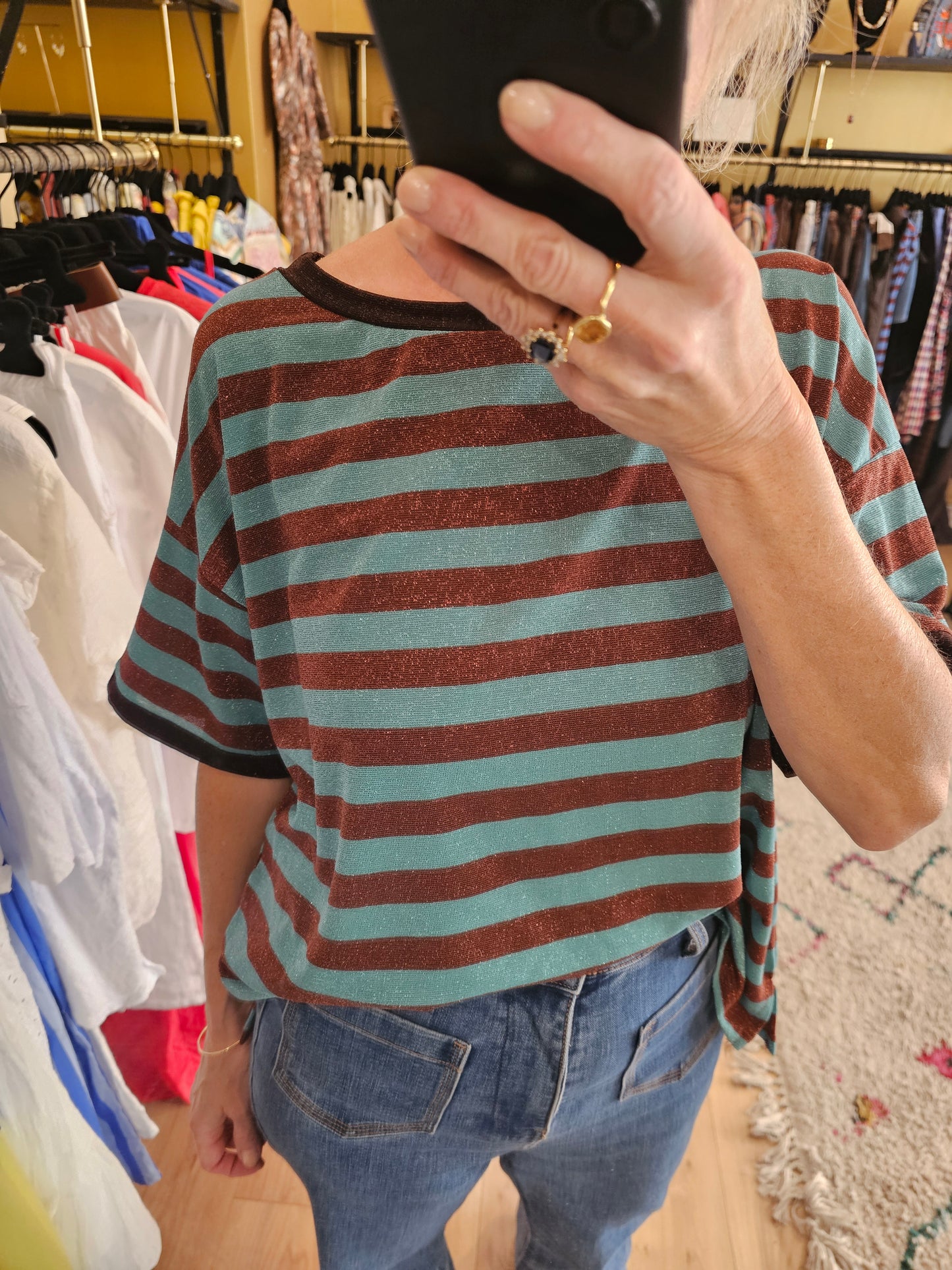 Tshirt rayé lurex Johanna Paris