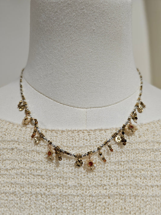 Collier fleurs