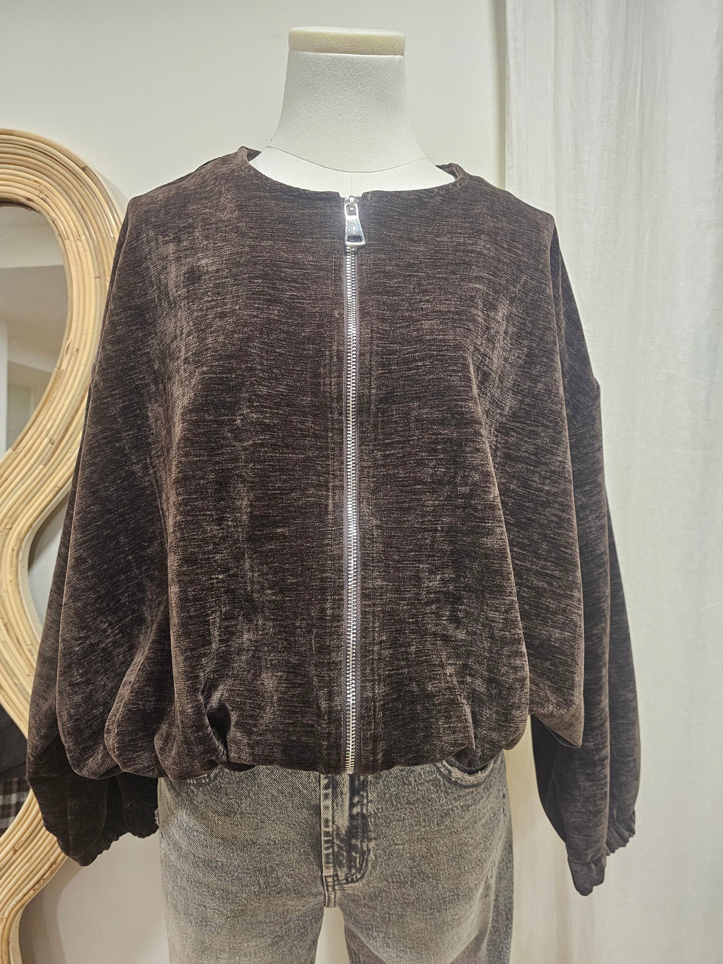 Blouson velours zippée Johanna Paris