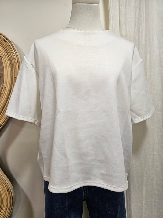 Tshirt molletonné blanc