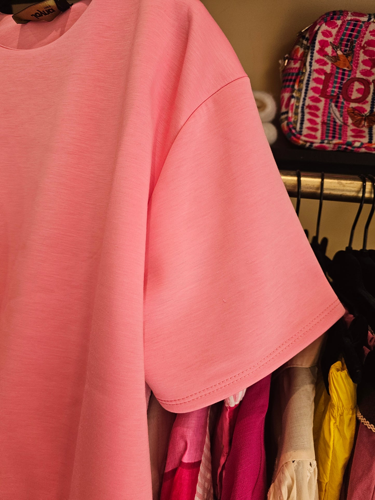 Tshirt molletonné rose malabar