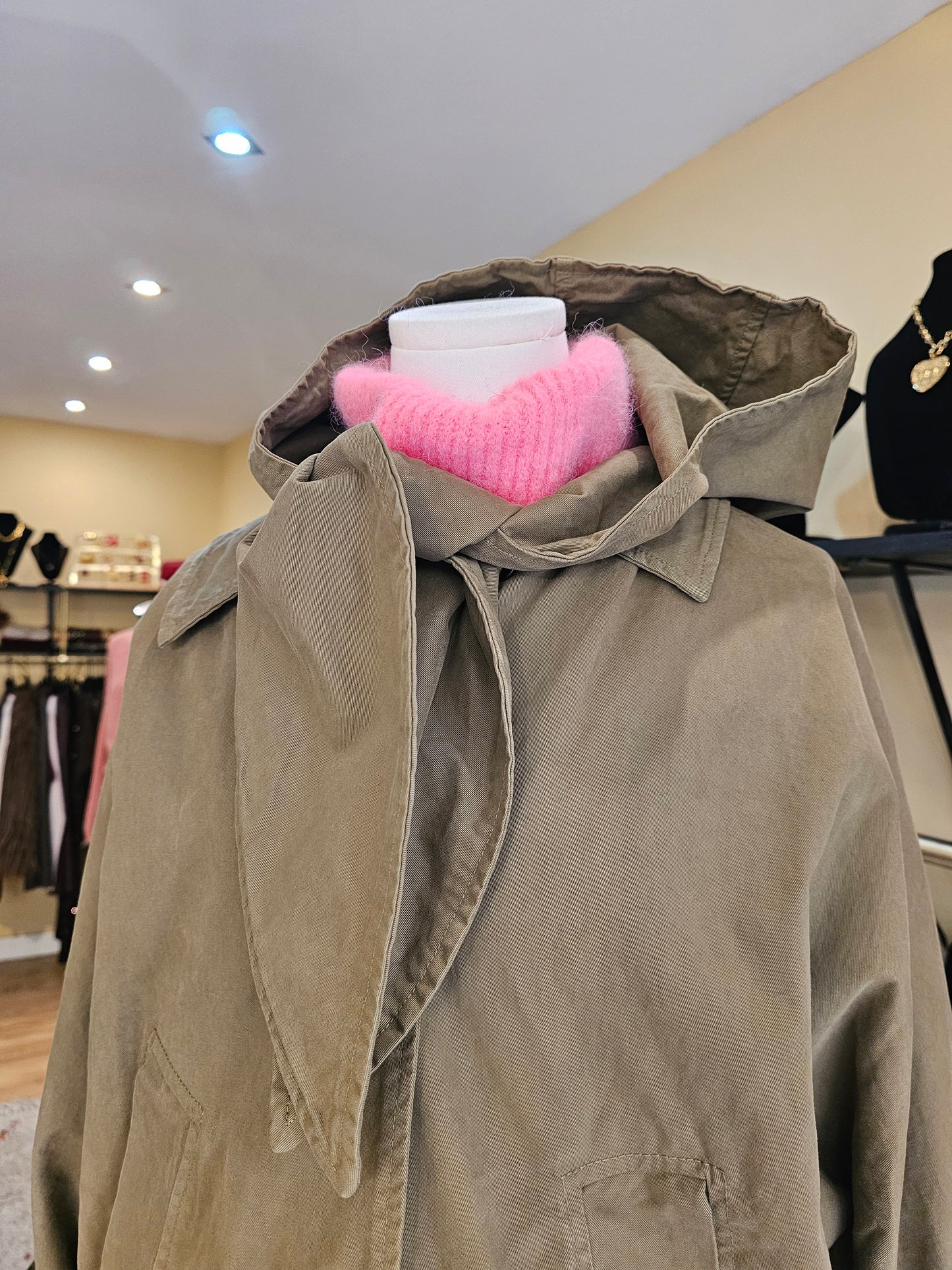 Veste à capuche kaki Johanna Paris