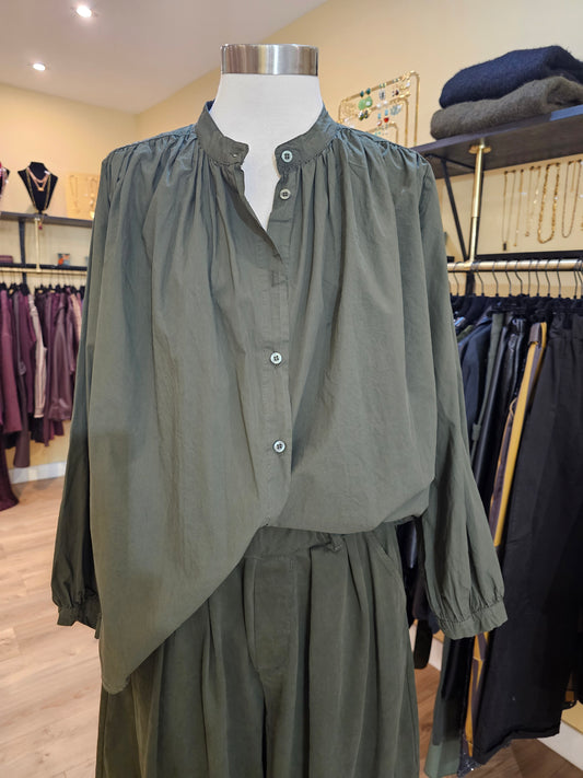 Chemise en coton kaki Johanna paris