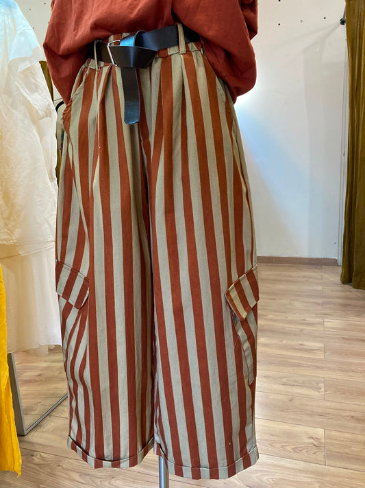 Pantalon large rayé Johanna Paris