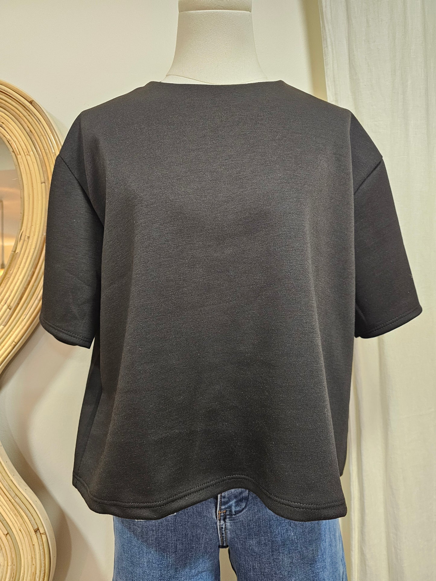 Tshirt molletonné noir