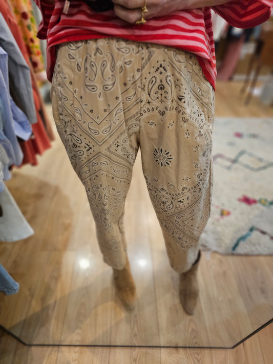 Pantalon bandana beige Johanna Paris