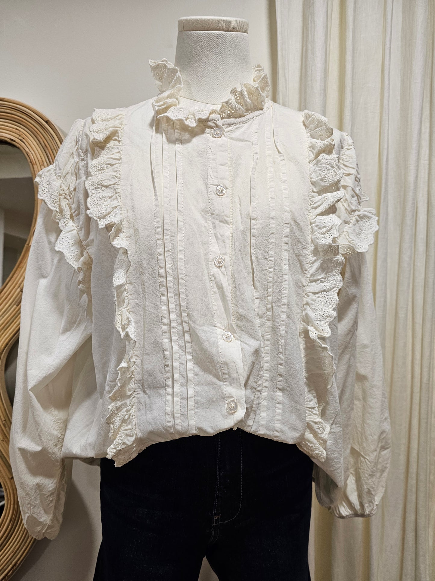 Blouse coton ecru Johanna Paris