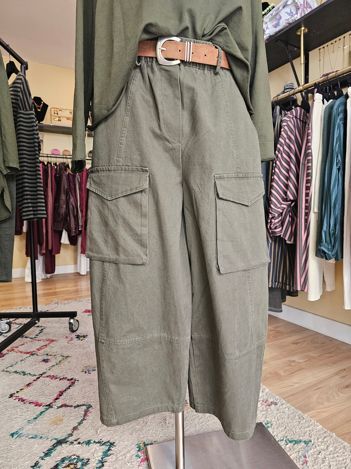 Pantalon cargo kaki Johanna paris