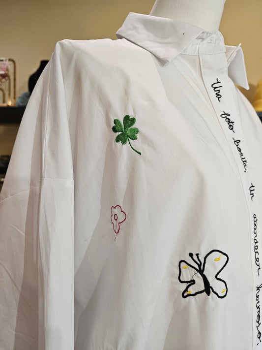 Chemise brodée oversize Johanna Paris