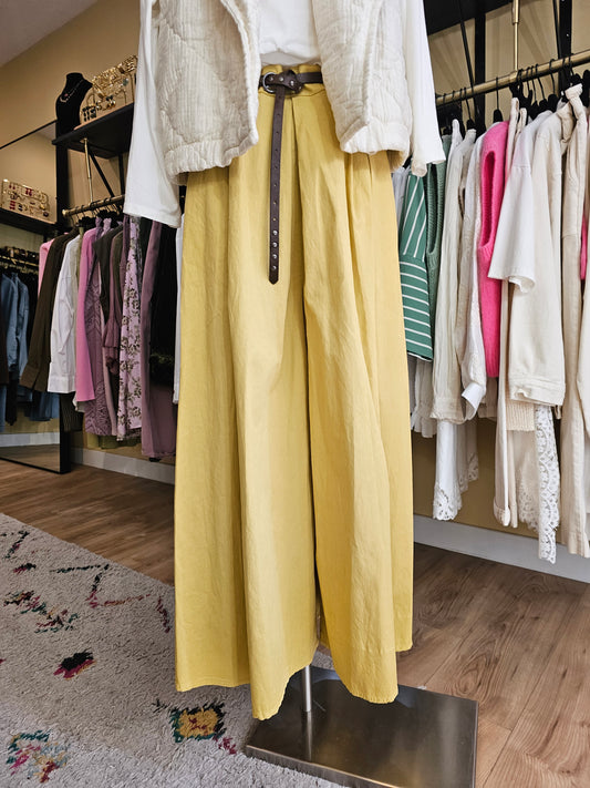 Pantalon jaune large Johanna Paris