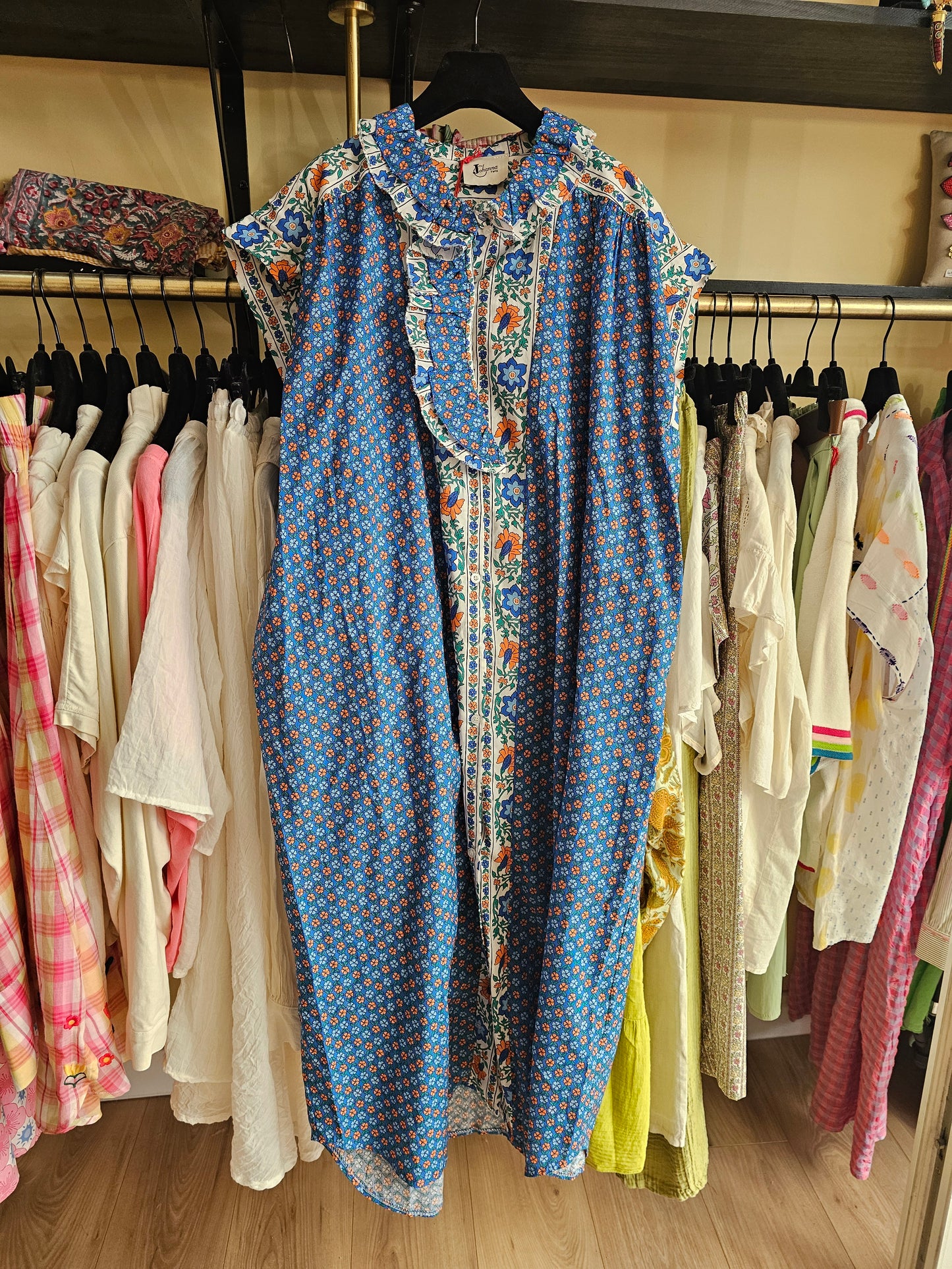 Robe fleurie bleue Johanna Paris