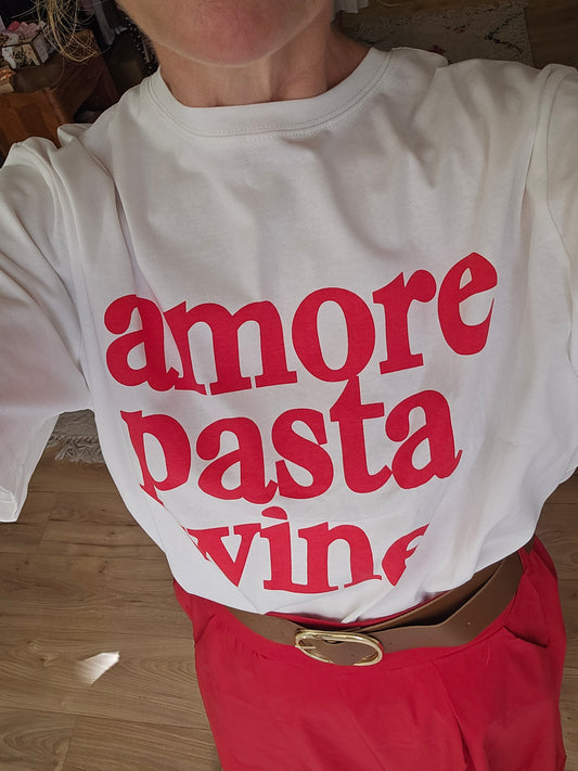 Tshirt amore pantalon wine