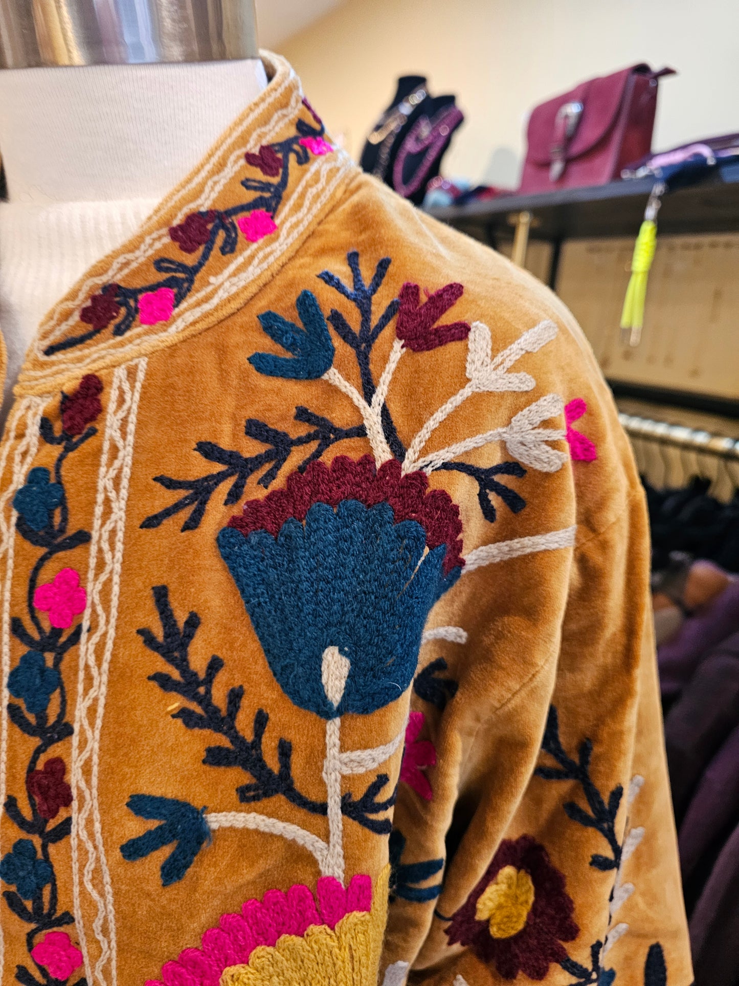 Veste velours brodé Johanna Paris