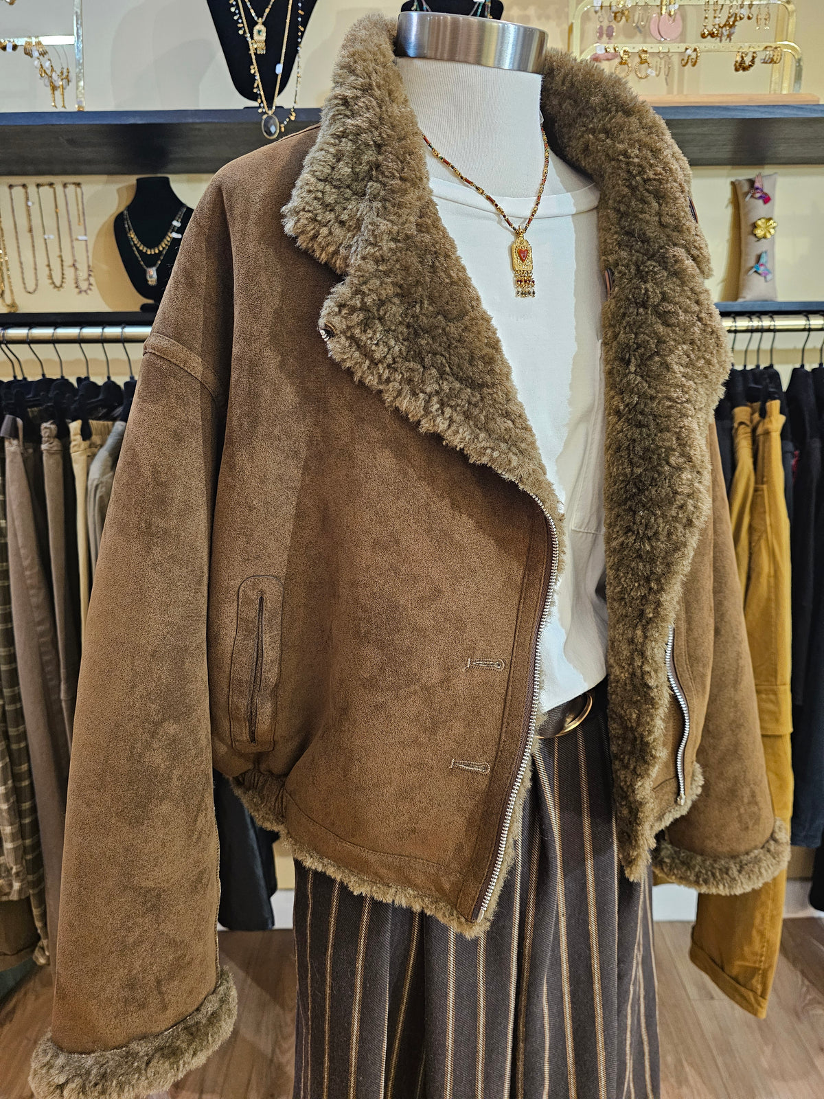 Blouson chocolat Johanna Paris