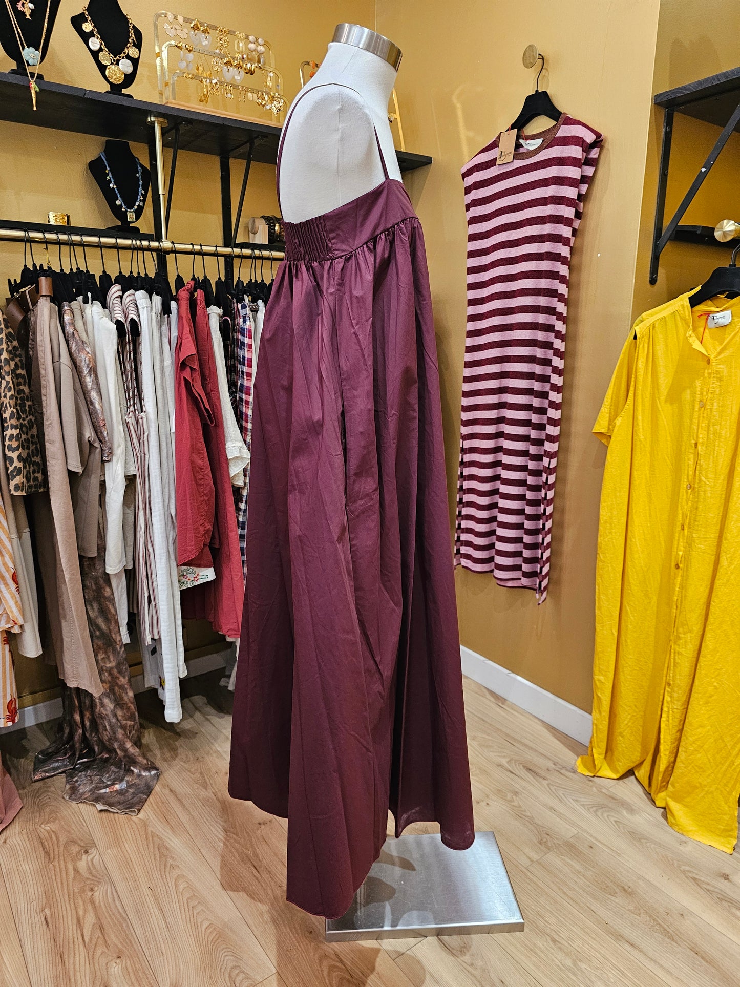 Robe à bretelle prune Johanna paris