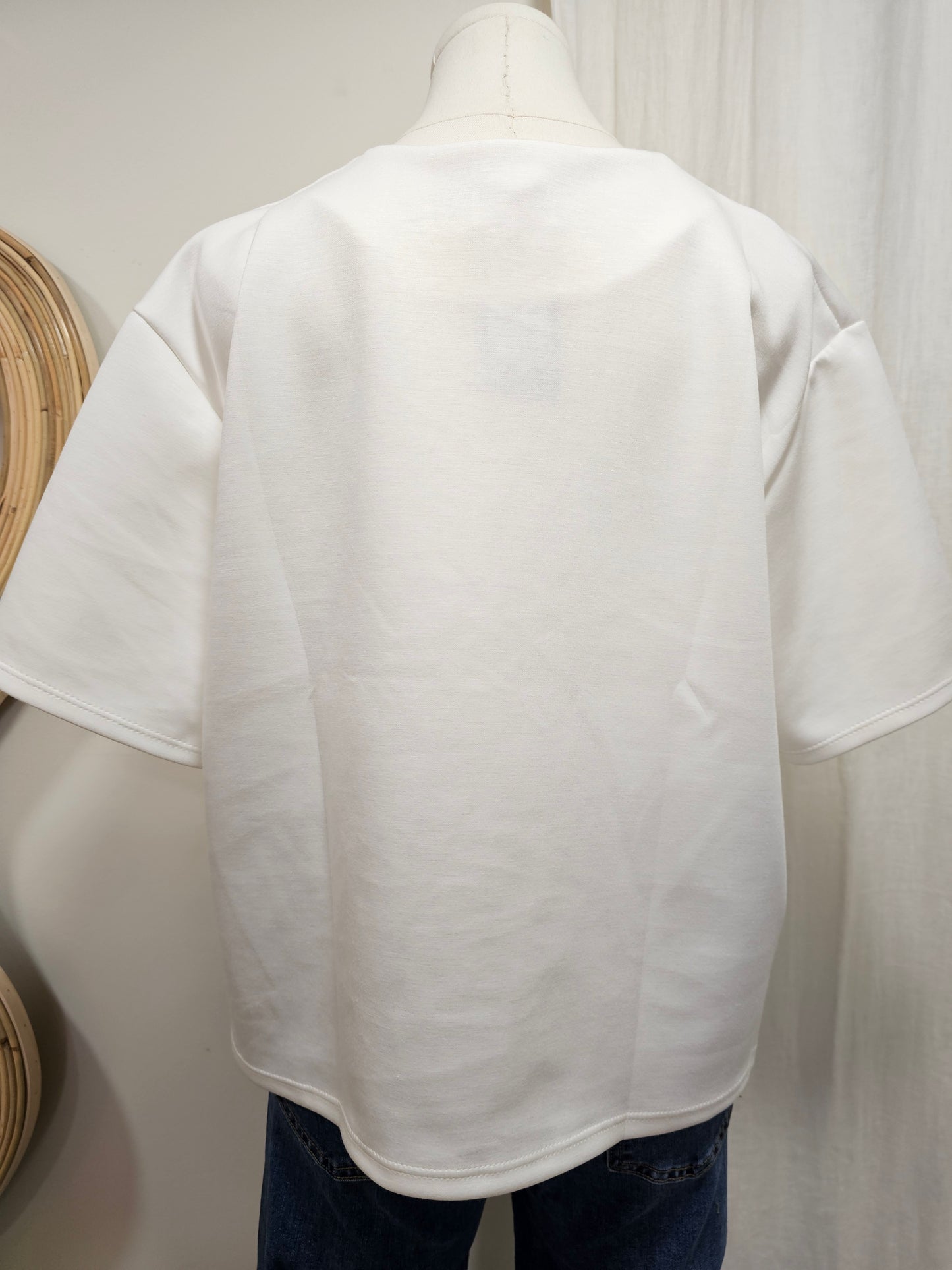 Tshirt molletonné blanc