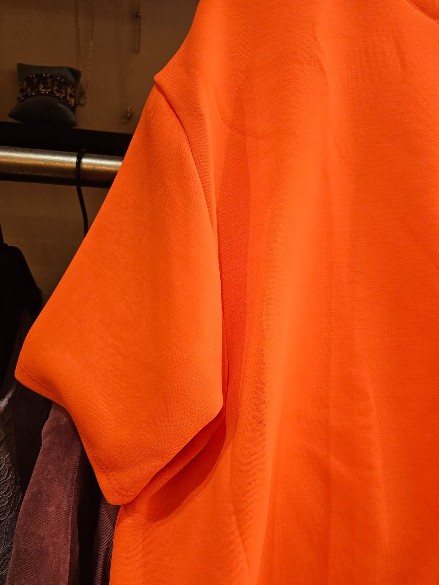 Tshirt molletonné orange fluo