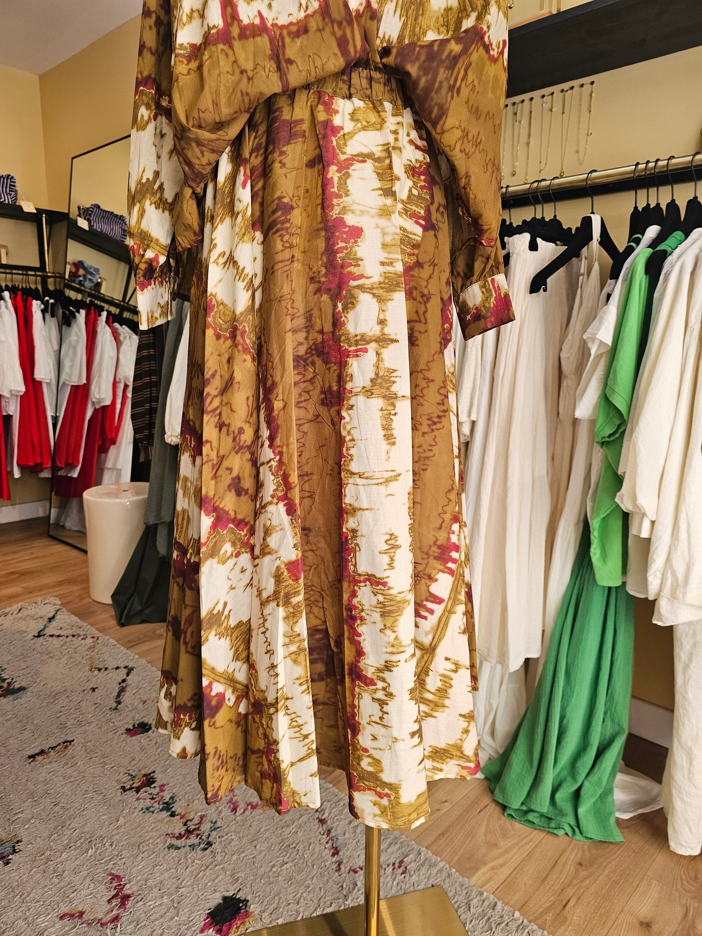 Chemise tye and dye moutarde johanna paris