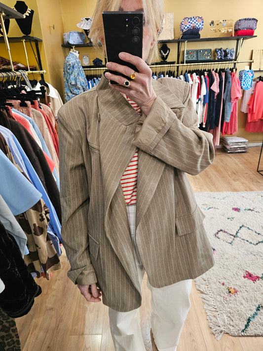 Veste beige rayé Johanna Paris