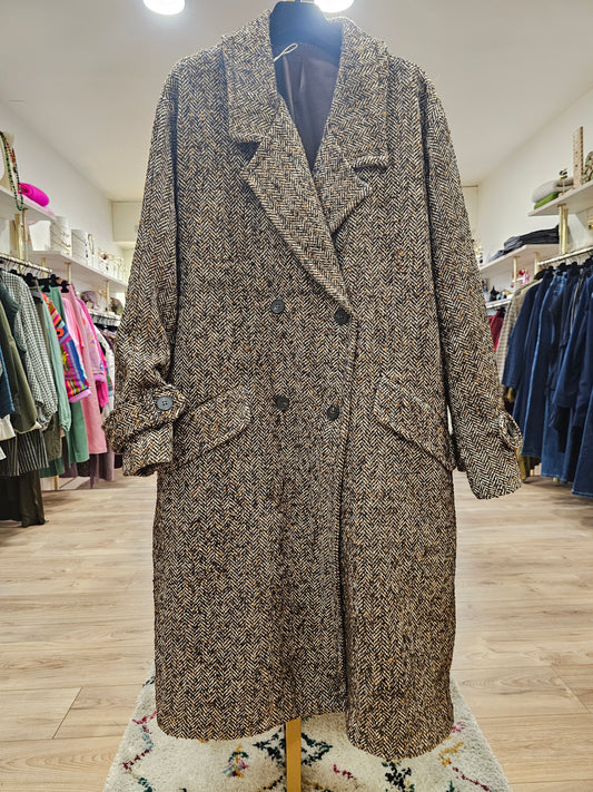 Manteau à chevrons camel