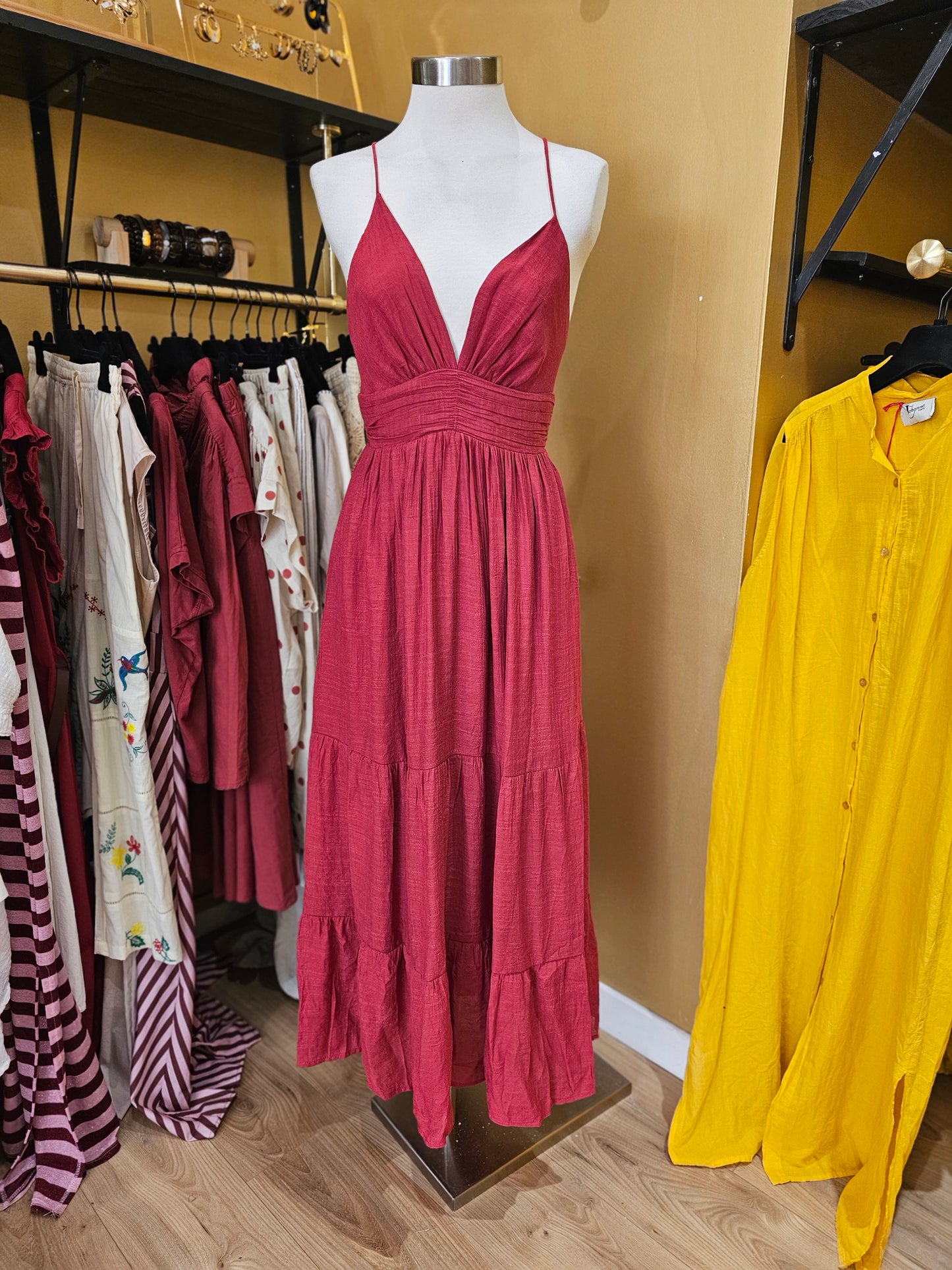 Robe dos nu Framboise