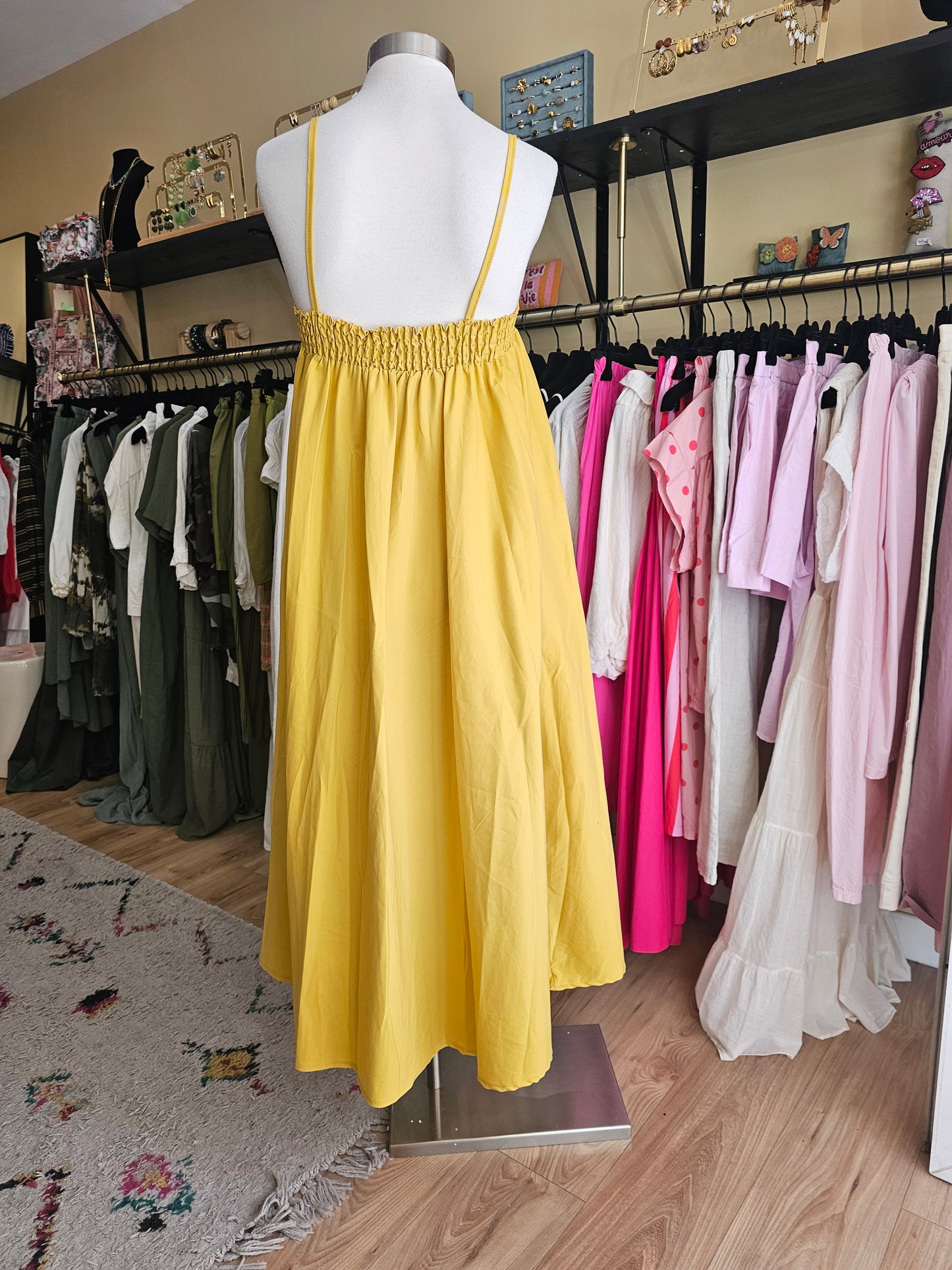 Robe à bretelles maïs johanna paris
