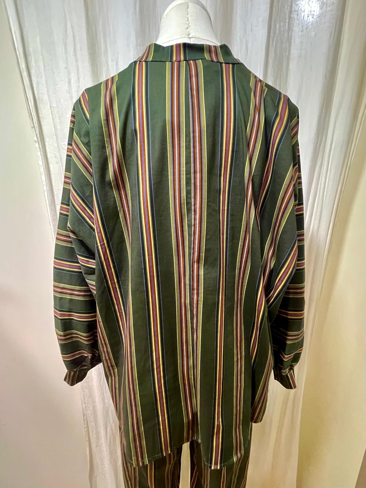 Chemise rayé kaki johanna paris