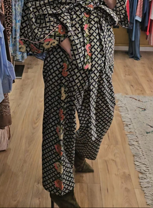 Pantalon brodé The Corner