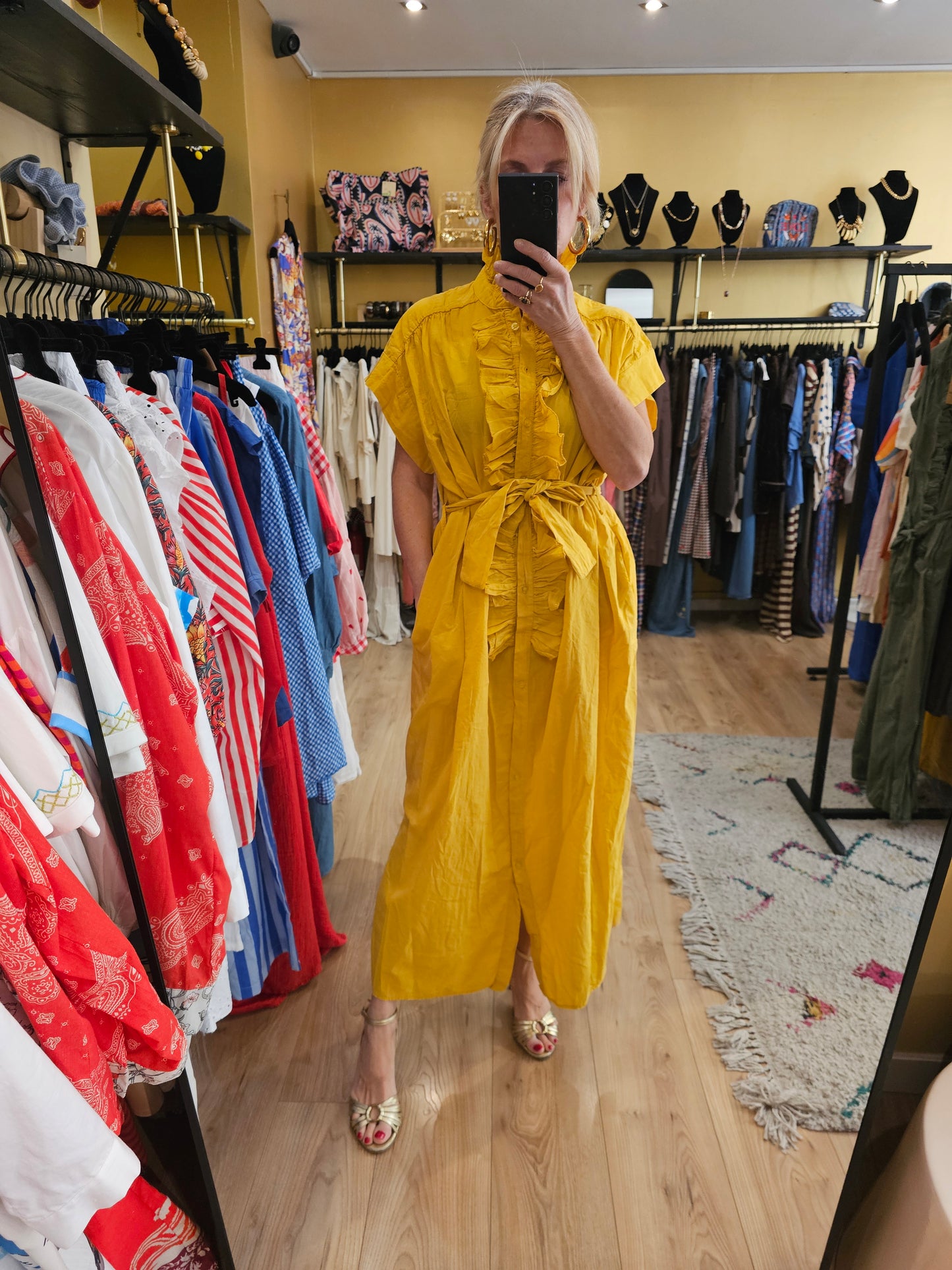Robe chemise jaune maïs Johanna Paris