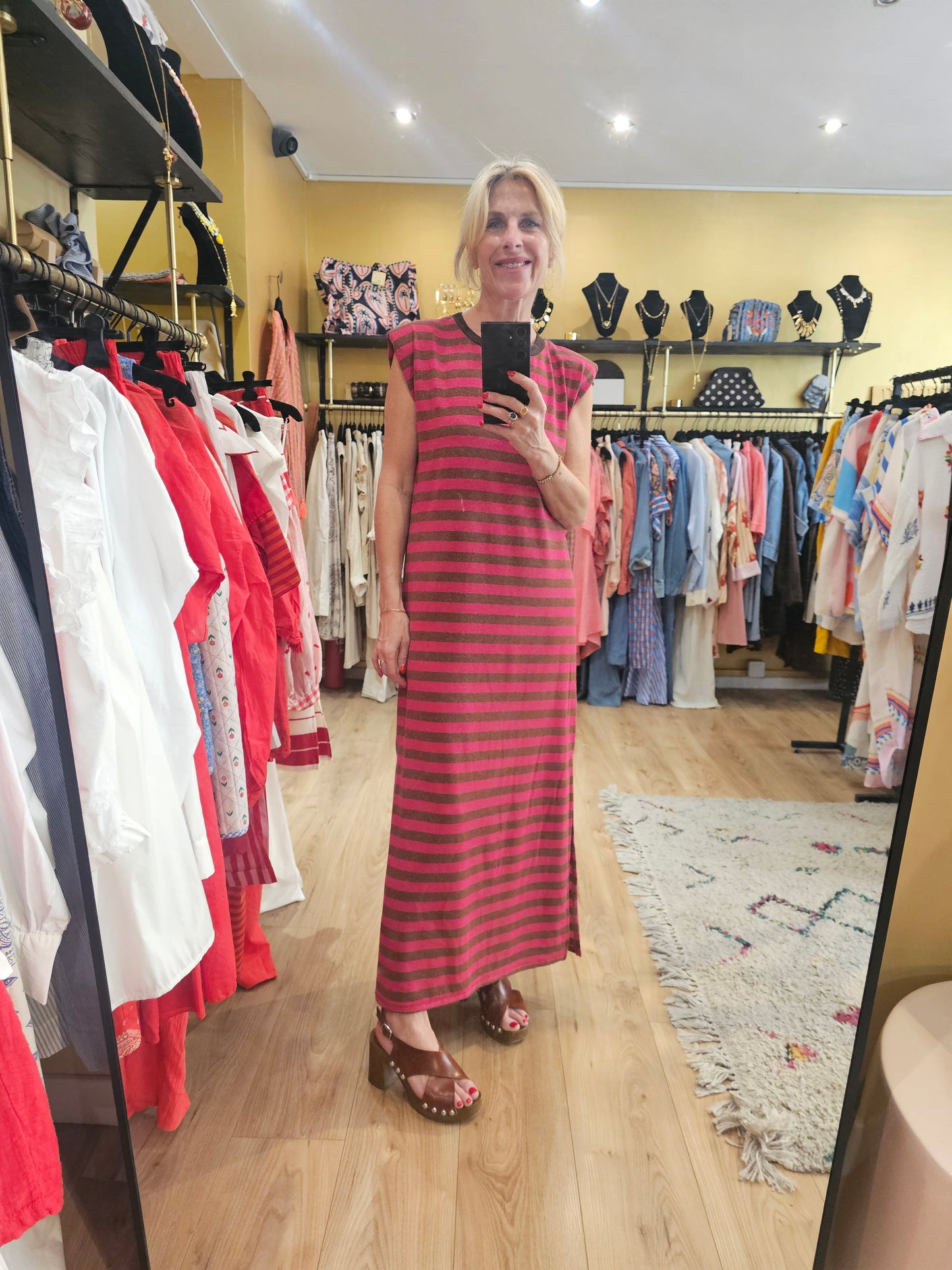 Robe rayée lurex Johanna Paris