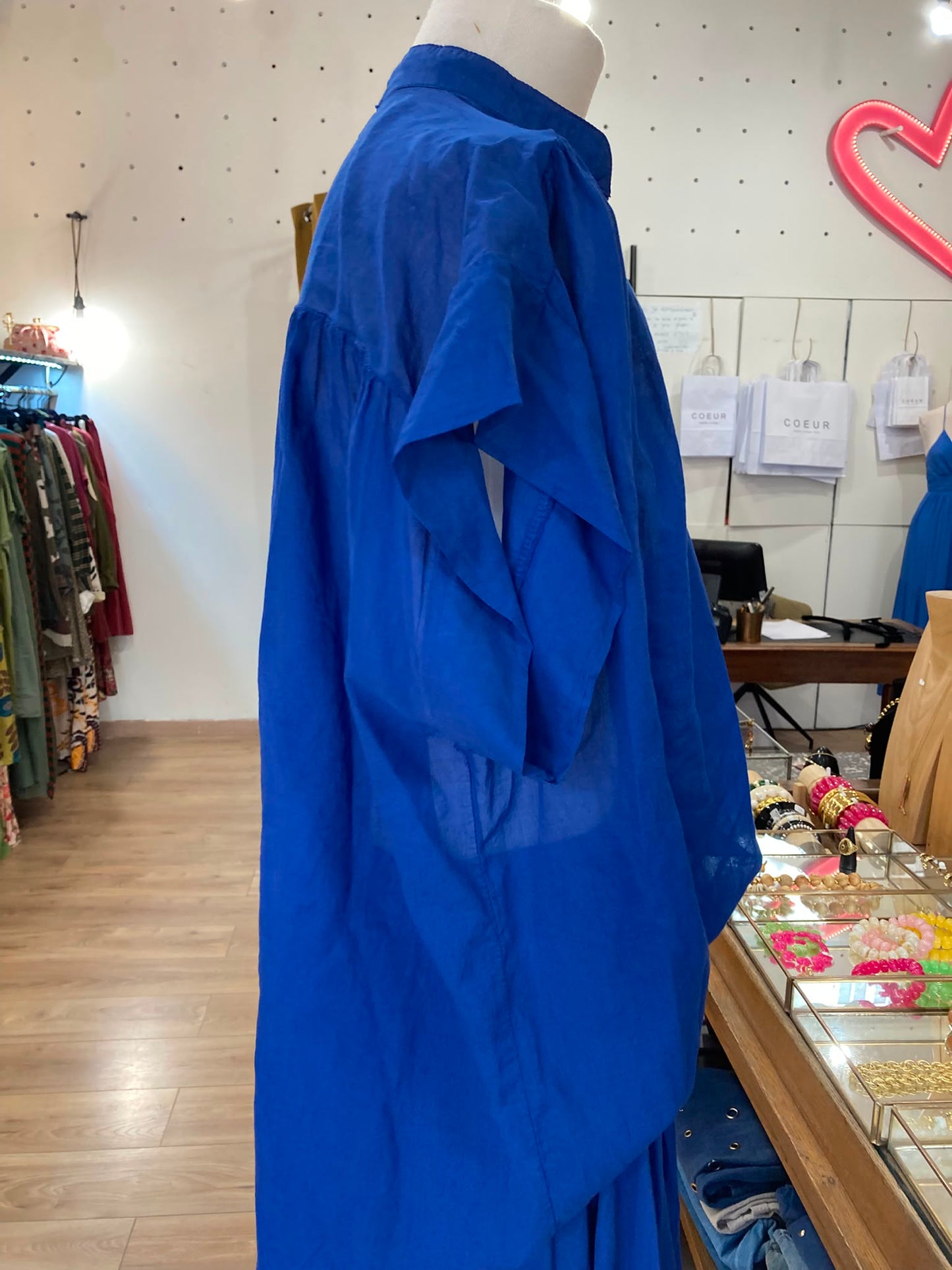 Top voile de coton bleu roi Johanna Paris