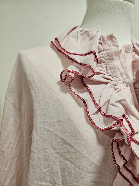 Chemise rose à volant Johanna Paris