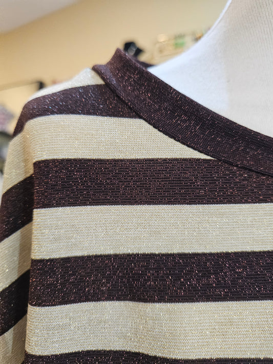 Tshirt lurex chocolat johanna paris