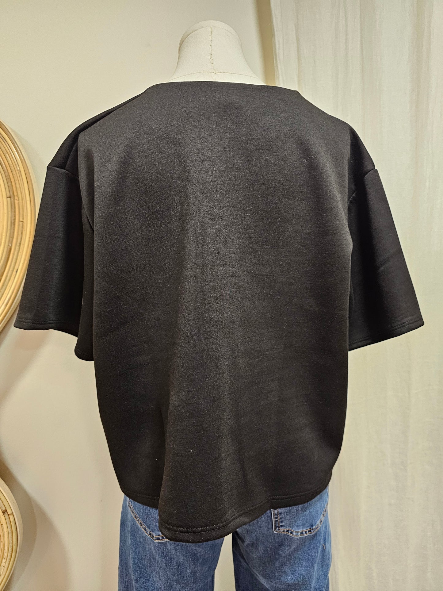 Tshirt molletonné noir