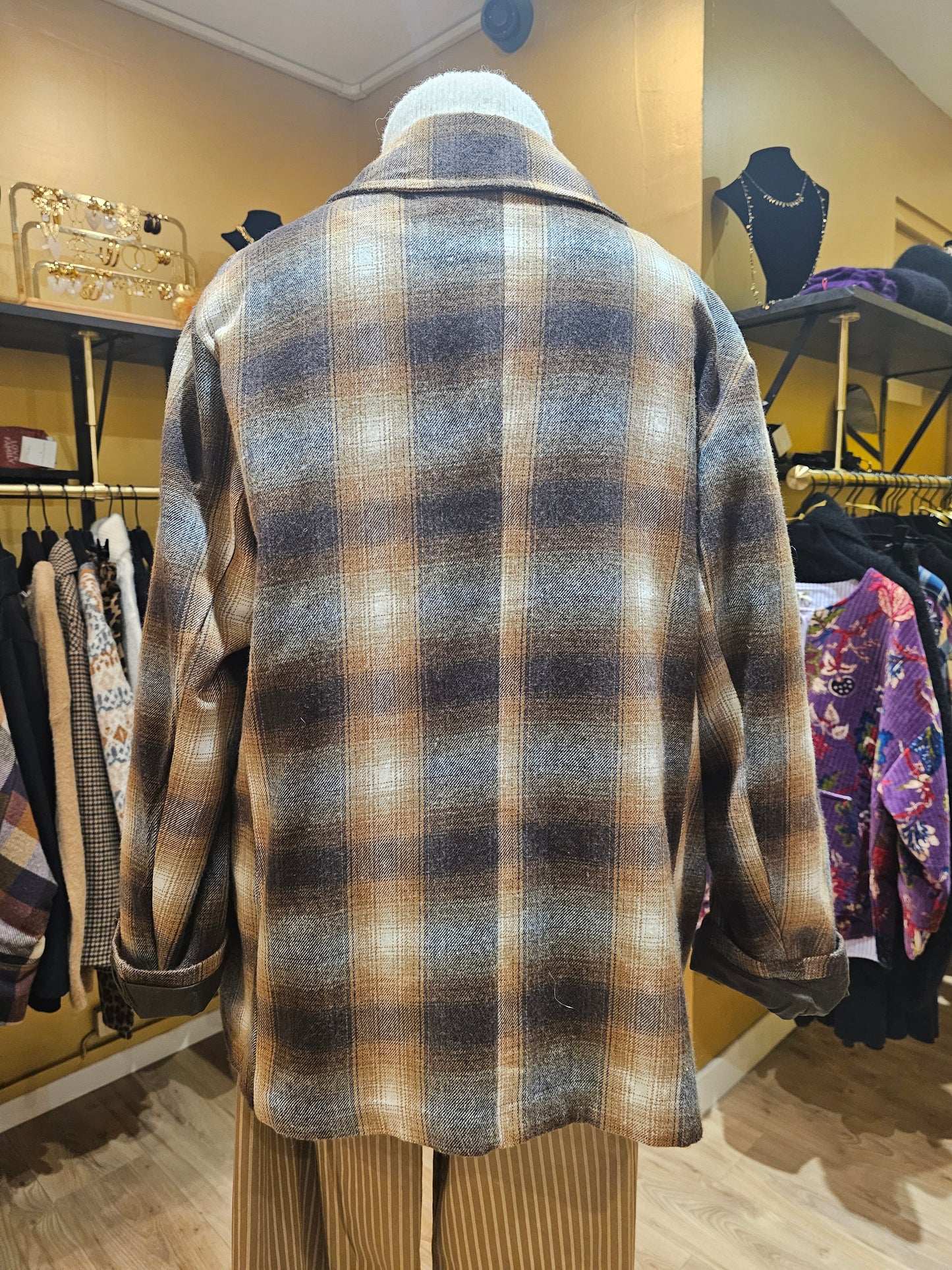 Veste oversize à carreaux Johanna Paris