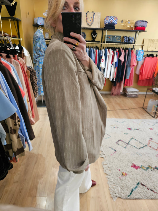 Veste beige rayé Johanna Paris